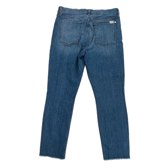 JEN7 By 7 For All Mankind Cropped Skinny Raw Hem Jeans Size 10 Women's - Picture 3 of 7